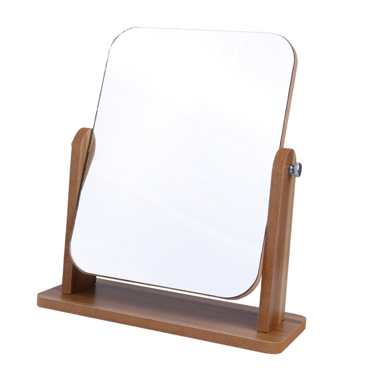 Miroir de maquillage de bureau grand format gris et stable de table