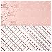 LeZakaa Reversible Pink Birthday Wrapping Paper Roll for Girls Women, Happy Birthday Lettering & Stripe Pattern with Metallic Foil in Pink, Mini Roll, 17 inches x 32.8 Feet (46.45 sq.ft.)