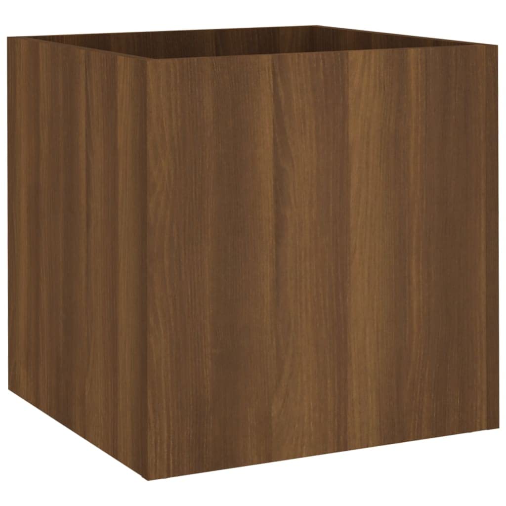 vidaXL Jardinière Pot de Fleurs Décoration Meuble de Salle de Séjour Chambre à Coucher Intérieur Chêne Marron 40x40x40 cm Bois d'Ingénierie