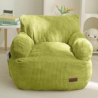 MAXYOYO Kids Bean Bag Chair, Stuffed Toddler Bean Bag Sofa with Filler Bean Bag Chair for Boys and Girls, Lazy Sofa with Pocket Floor Chair for Gaming, Reading, Green