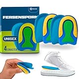 Podcase - 4er-Set Fersenkissen für Schuhe - Silikon-Einlagen für Herren und Damen - Gel-Fersenpolster - Unisex (Grün, L (41-47))