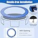 Goplus Trampoline Replacement Pad, 16 15 14 12 10 8FT Spring Cover, No Holes for Poles, Water-Resistant Universal Round Trampoline Accessories Safety Pad (with Opening Design, Blue, 15 FT)
