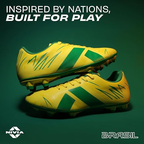 Image of Nivia Country Color WC Football Studs for Men, Firm Ground Football Shoes with Duofoam Cushioning, TPU Stud Outsole, 3D TPU Upper, Football Boots with Nylon Mid Shank Support