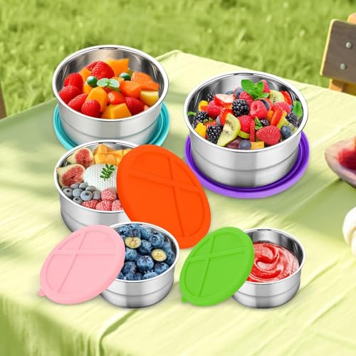 Boîte à repas inox empilable, rangement cuisine et conservation école