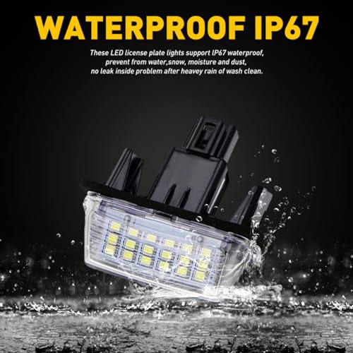 DUOMAICN 2 Stücke Lizenz Nummernschild Licht Lampen für T/oyota C/amry A/valon A/uris E18 V/ios E/squire A/vensis E/squire EZ Noah P/roace C/ity S/AI