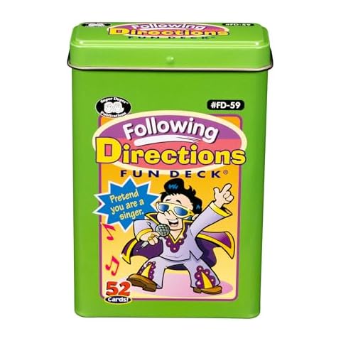 Super Duper Publications | Following Directions Fun Deck Flash Cards | Educational Learning Resource for Children Cover