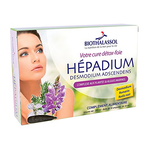 Cure Détox Foie - Hepadium - Complexe Desmodium, Romarin et Radis Noir - 20 ampoules de 10ml + 10 offertes