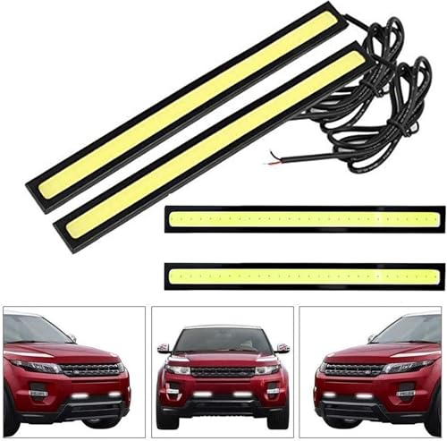 Image of CarFrill 4Pieces Daytime Running Lights DRL Led Strip for Cars Waterproof COB Lights Truck Boat Bike Universal 17CM 12V Driving Lighting