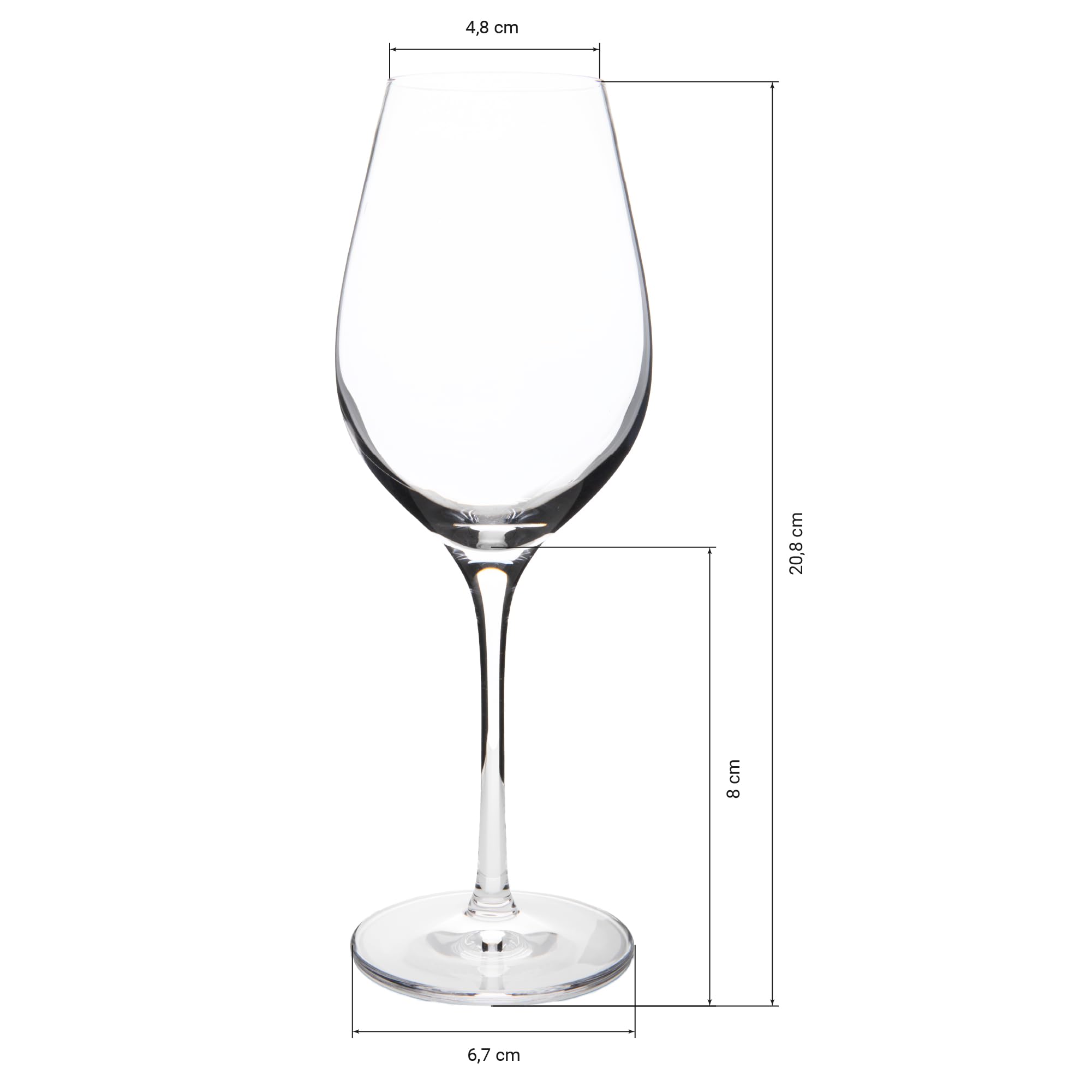 Cofan Pack de 6 copas jerezanas | Copas catavino de cristal con tallo alto | Capacidad: 30 cl | Copas catavinos | Perfectas para vinos y licores