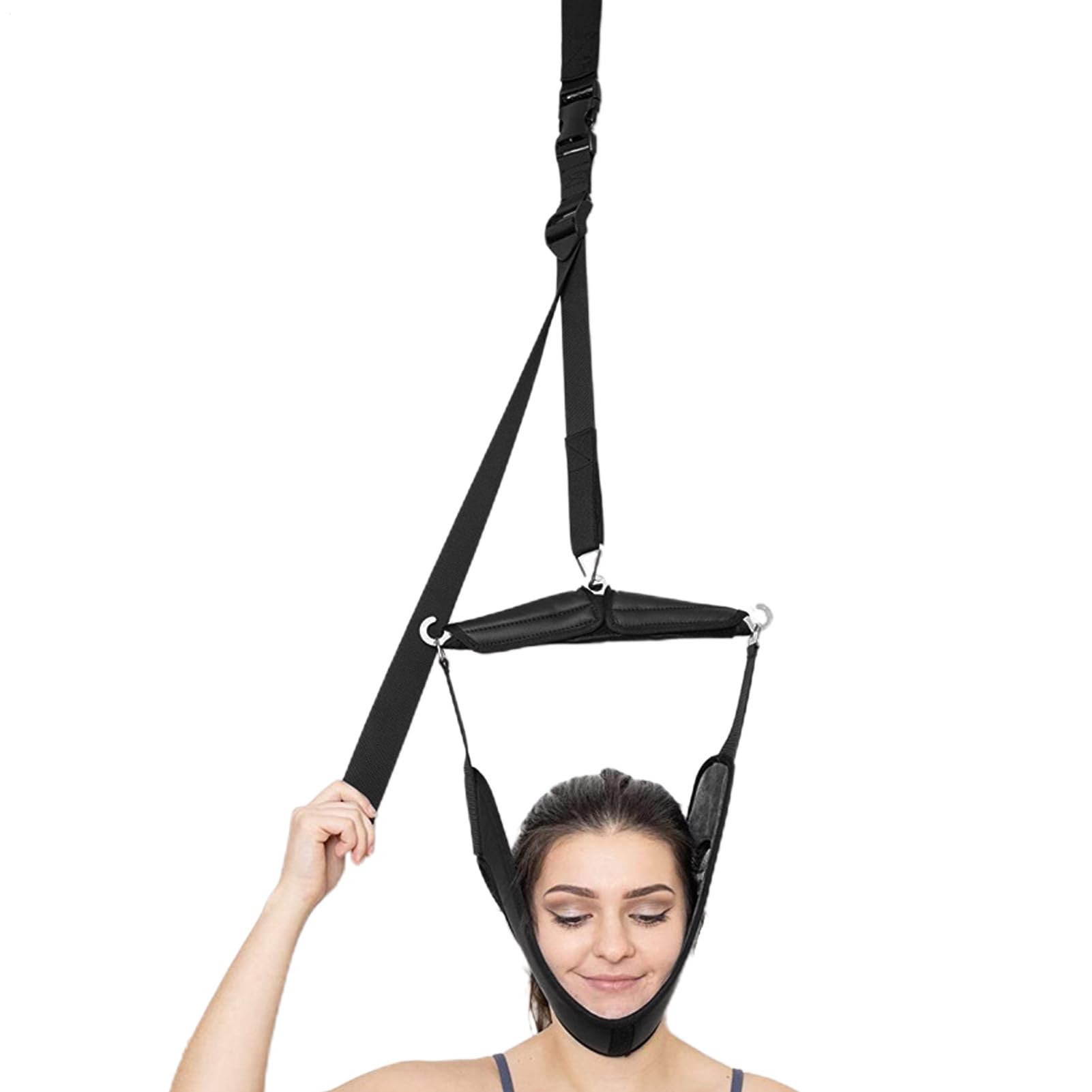 Sangle d'étirement cervicale - Ceinture de soutien cervical, dispositif de traction cervicale | Kit d'étirement cervical à suspendre, dispositif de traction cervicale, traction de la tête pour soulage