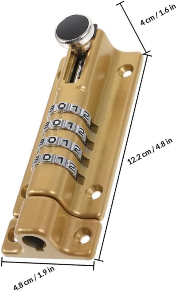 2pcs Combination Door Lock Mechanical Cabinet Coded Lock Rust-Resistant Outdoor with Gold Screws for Home Security