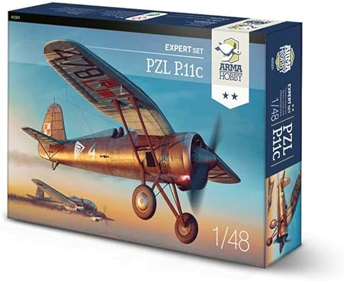 Arma Hobby Juego de expertos PZL P.11c a escala 1/48 - Kit de construcción de modelos de plástico # 40001