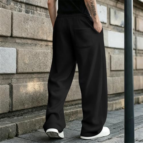 Baggy Sweatpants Men Y2k Loose Fit Elastic Waist Athletic Wide Leg Pants | Mens Sweat Pants 2026, Lightweight, Breathable, Soft, Straight Leg, Side Pockets and Back Pocket, Casual Trousers, Outerwear - image 3