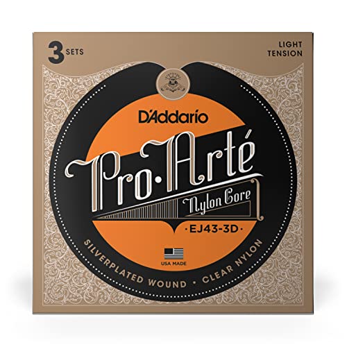 D’Addario EJ43 Pro-Arte Lot de 3 jeux de cordes en nylon pour guitare classique Tension légère - Les Beatles, Paul McCartney, John Lennon, RIngo Starr, George Harrison D'Addario EJ43 Pro-Arte Lot de 3 jeux de cordes en nylon pour guitare classique Tension légère – Image 3