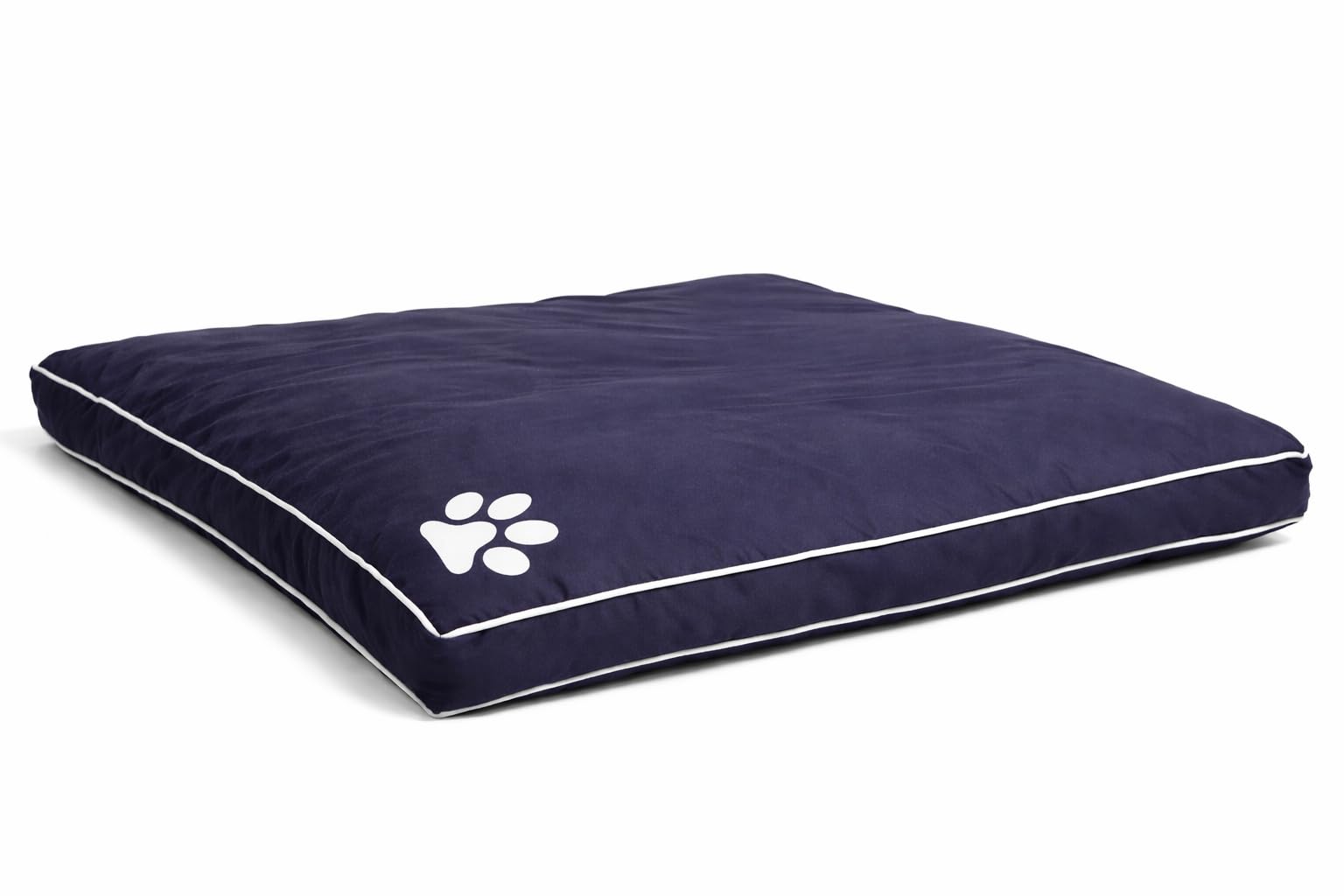 L S U Waterproof Pet Bed, Dog Cushion Covers Paw Print, Waterproof Removable Cover Pet Mattress (Blue cushion cover only)