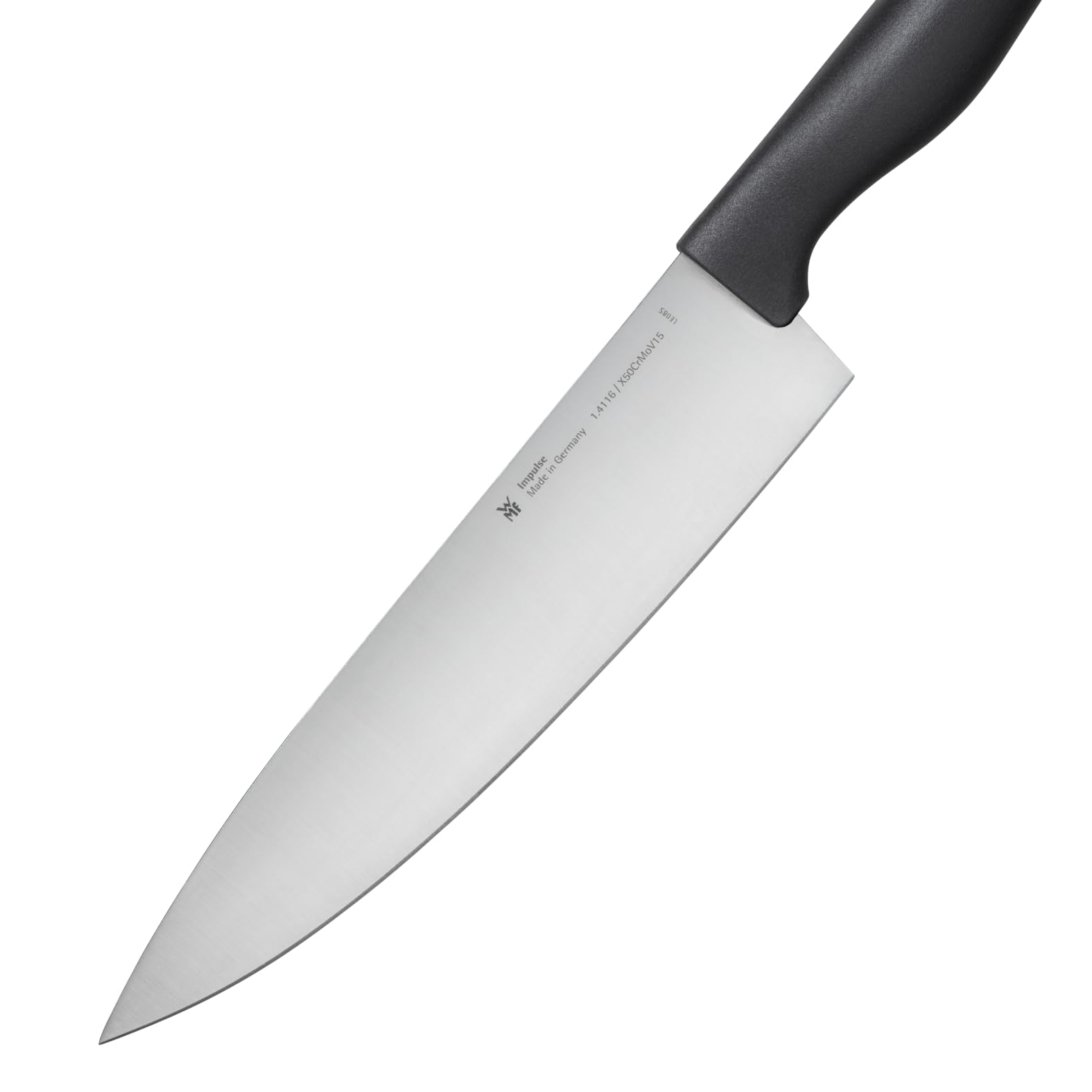 WMF Impulse Messerblock mit Messerset 7teilig, Made in Germany, 4 Messer, Küchenschere, Wetzstahl, Gummibaumholz, platzsparende Aufbewahrung, exzellente Schärfe, perfekte Ergonomie