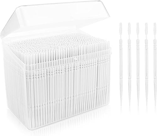 FERCAISH Palillo de dientes interdental desechable de doble cabeza, 1060 piezas, cepillo de plástico, palillos de dientes para el cuidado bucal,