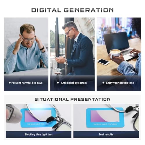 Image of Blue Light Blocking Glasses Metal Frame for Men /Woman Gaming Computer Screen Glasses