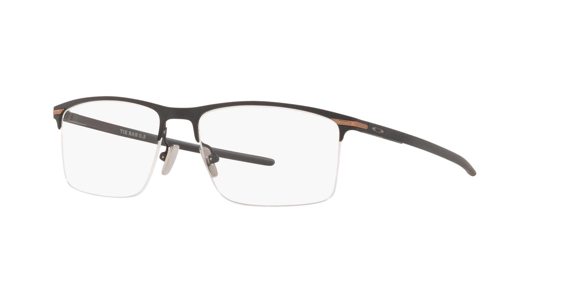 Oakley Męskie oprawki do okularów Ox5140 Tie Bar 0,5 prostokątne na receptę, Satynowa lekka stal/soczewka demo, 56 mm