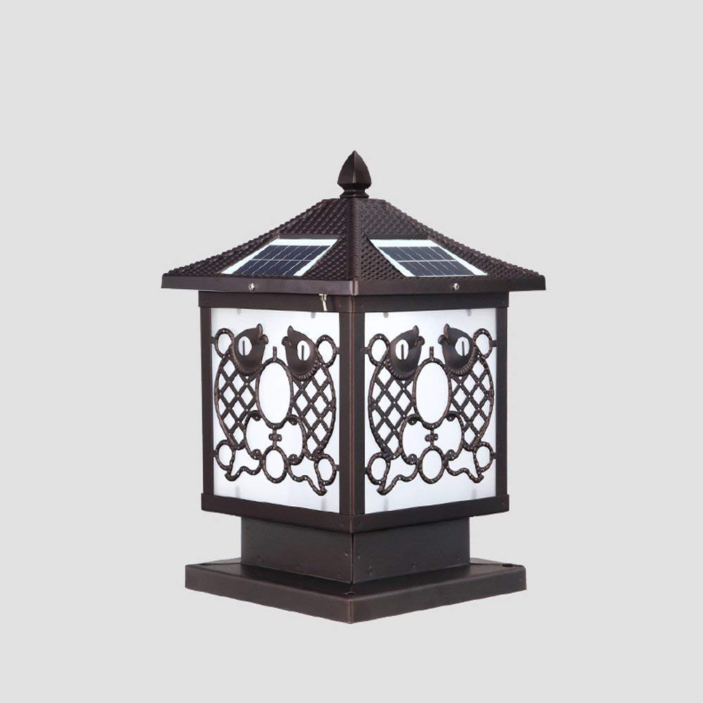 Lampada da Giardino retrò Vintage Antica, Luce Solare per Porta, Lampada da Tavolo per Esterni, Lanterna a LED in Acrilico per Patio, Balcone, Prato, Giardino, impermeab,