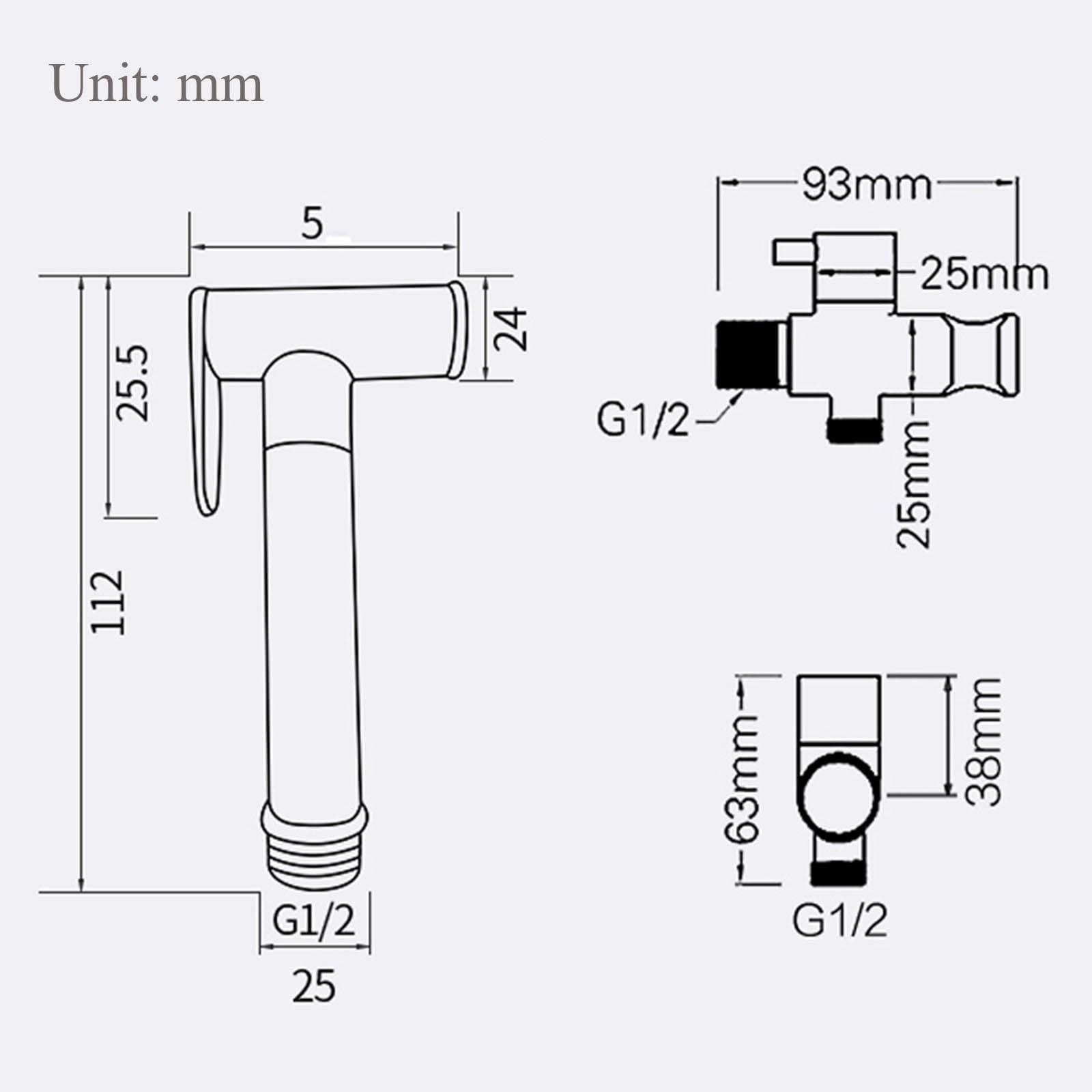 Stoffwindelsprüher Schwarz Hand Bidet Sprüher for Toilette Handbrause for Toilettengarnitur Messing mit Soft Change Kaltwasser Bidet Duschaufsatz