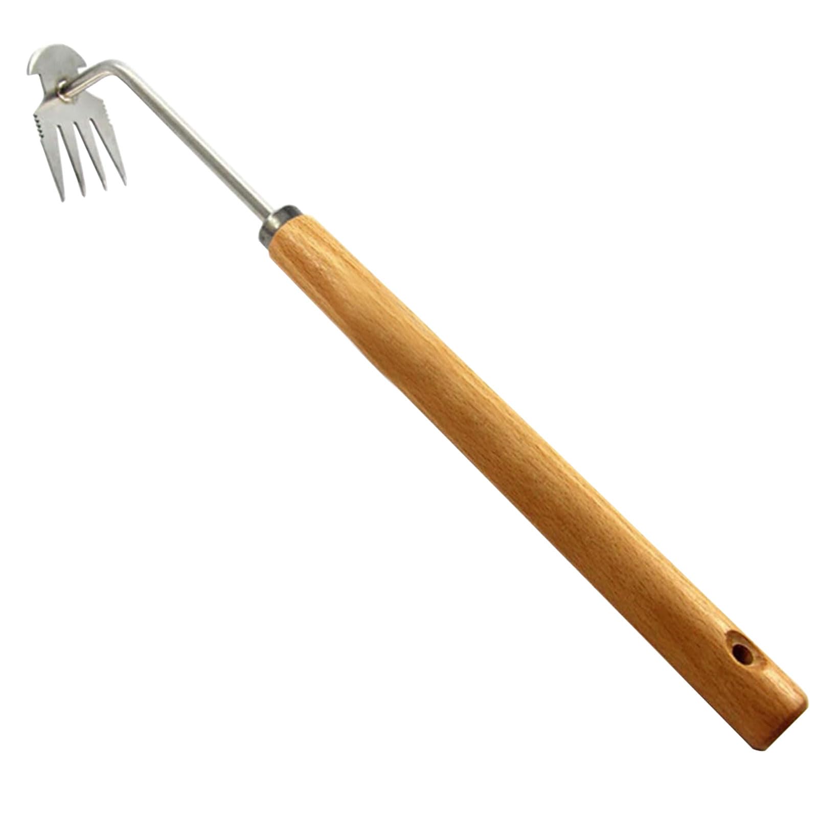 MOGADEE® Chwastownik, odchwaszczacz z rączką 47 cm, urządzenie do usuwania chwastów 2 w 1, ręczny odchwaszczacz ze stali nierdzewnej, skrobak do fug z uchwytem pomocnik ogrodniczy