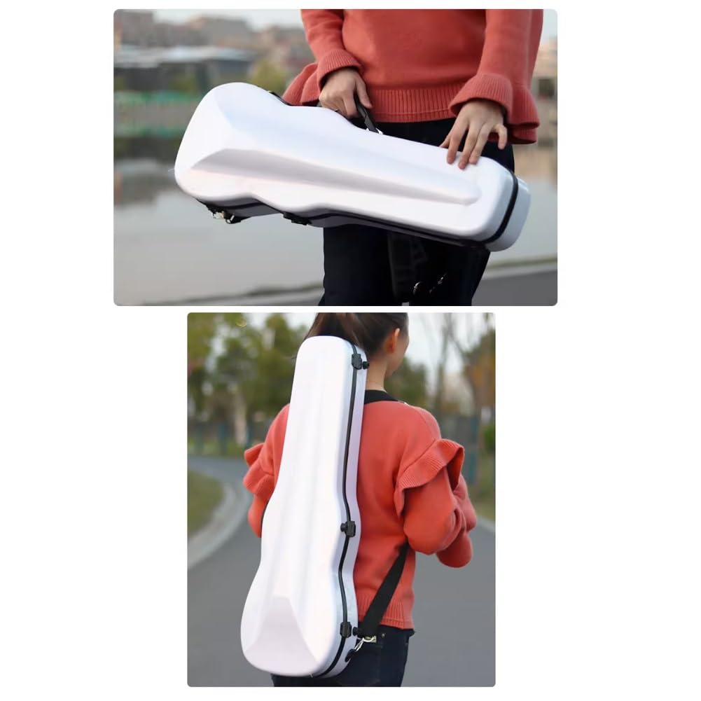 Étui pour Alto Professionnel, étui Rigide pour Alto en Fibre de Carbone de 16 Pouces avec Sangle arrière, léger 1,9 kg (Color : Red)