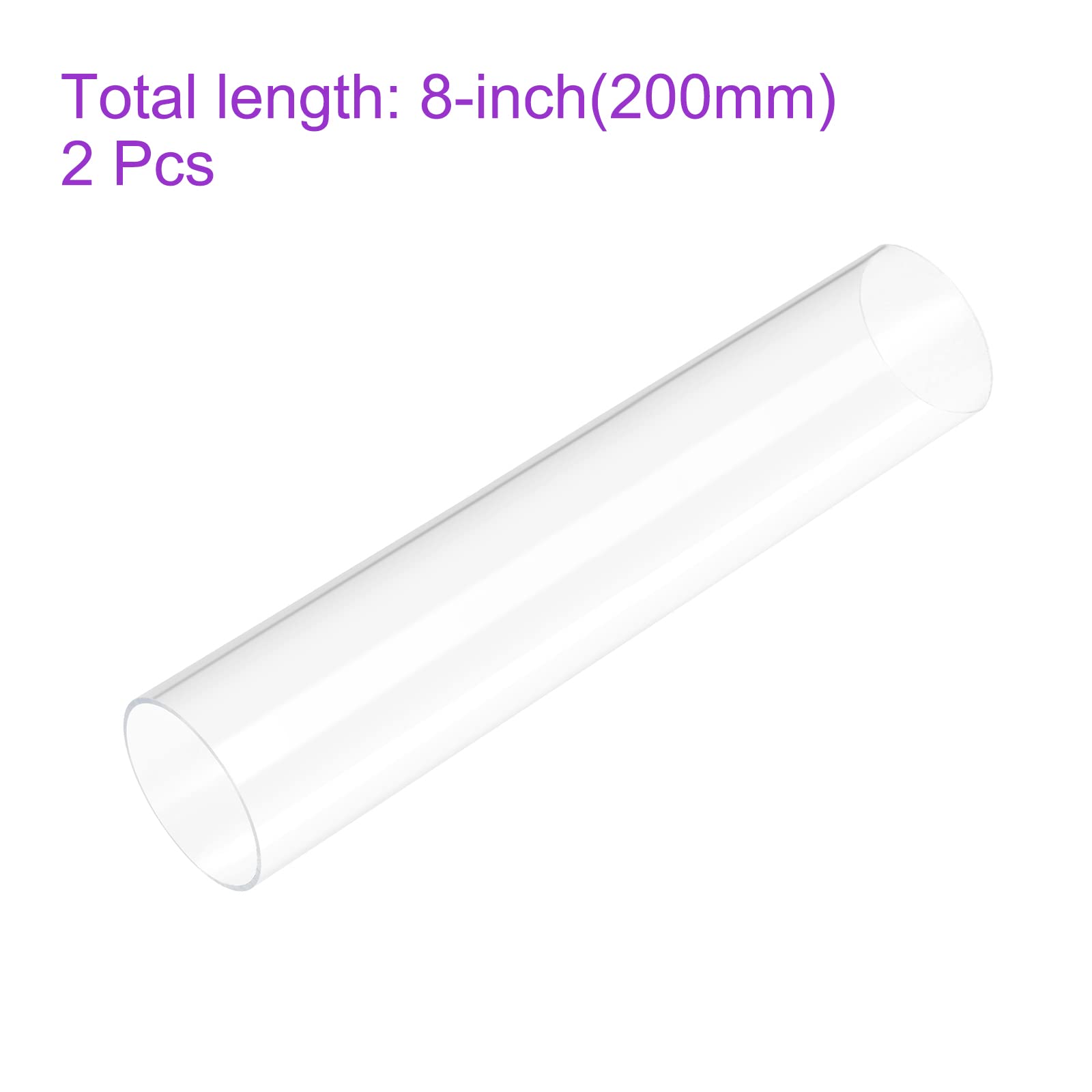 DMiotech 2uds 36mm X 40mm 8" Transparente Acrílico Tubo Rígido
