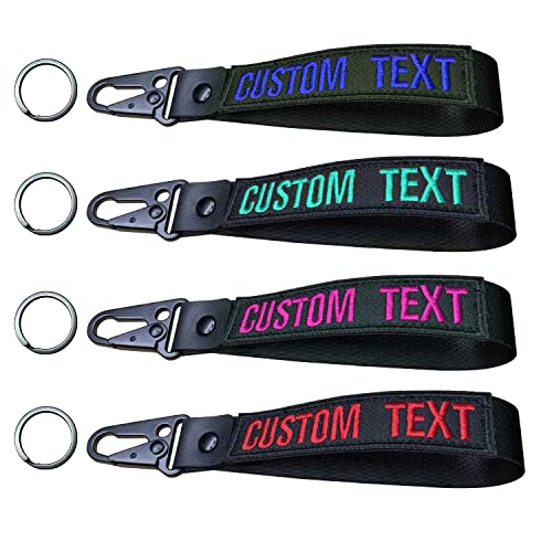 silkmilk Key chain,Customized Hand Wrist Lanyard Key Chain Holder,Embroidery Wristlet Lanyard Wallet Wristlet Strap Lanyards (Type 2)4