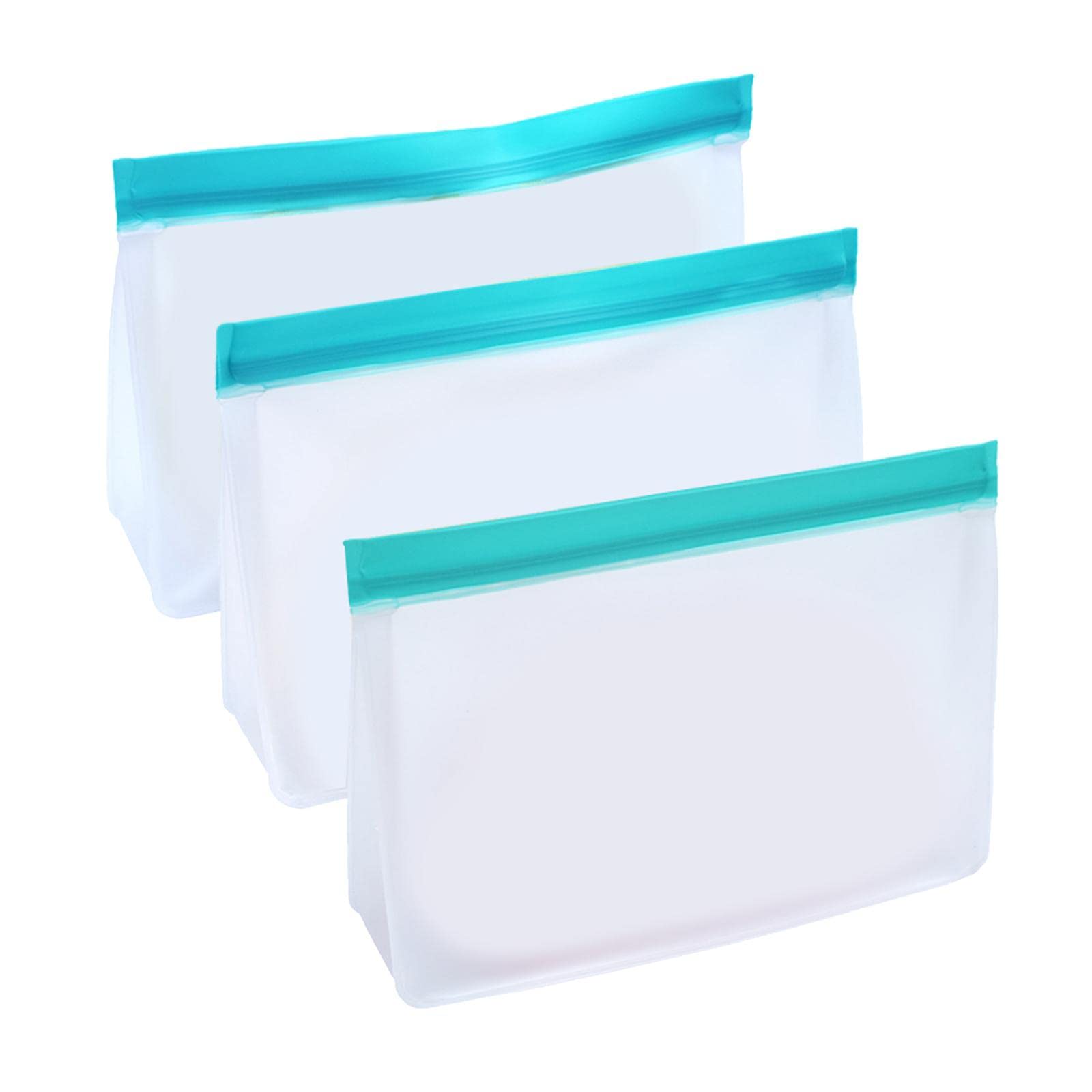 3X Food Storage Fresh Bag PEVA Meat Fruits BPA Free Freezer Container M-image-29