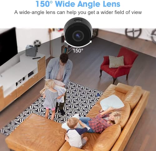 Image of securinnov 720P-1080P Mini Wi-Fi Full HD Wireless Magnet Camera Motion Camera Audio and Video Live with Wireless Recorded Magnet Cam with Light Vision and Motion Amert
