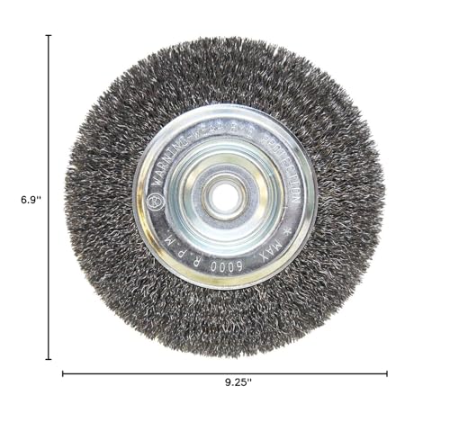 Image of Weiler Vortec Pro 6 in. Crimped Wire Wheel Brush Carbon Steel 6000 rpm 1 pc.