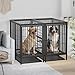 BingoPaw giant Dog Crate with Divider: 52inch Extra Large Heavy Duty Metal Pet Cage with Removable Divider Panel - Indoor Higher Inner Space Doggy Playpen Kennel with Two Doors and Trays for 2 Dogs BingoPaw giant Dog Crate with Divider: 52inch Extra Large Heavy Duty Metal Pet Cage with Removable Divider Panel - Indoor Higher Inner Space Doggy Playpen Kennel with Two Doors and Trays for 2 Dogs