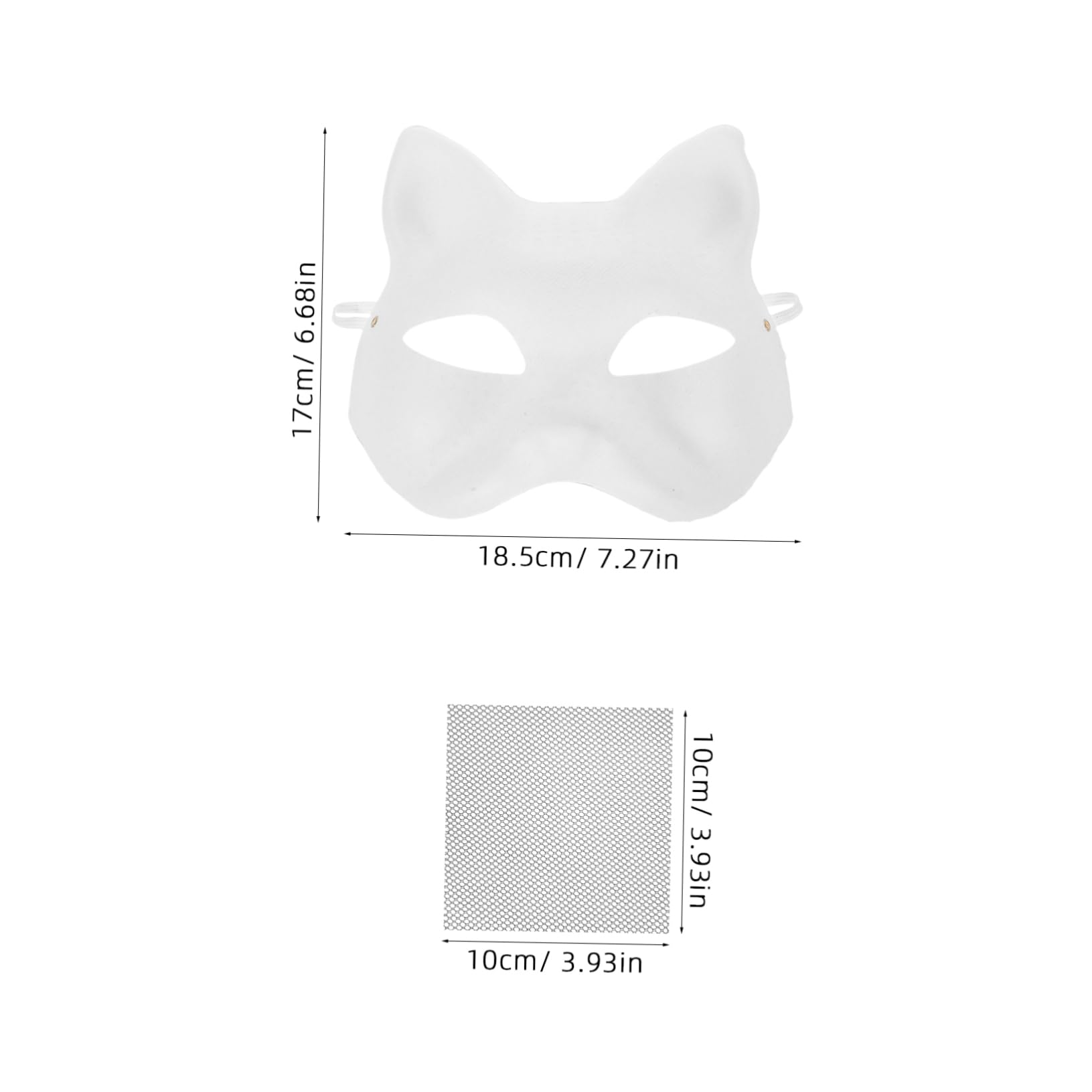 1 Set DIY Cat Paper Mask White Half Face Masks for Creative Crafts Painting and Holiday Celebrations Lightweight and Comfortable for Parties and School Art Projects