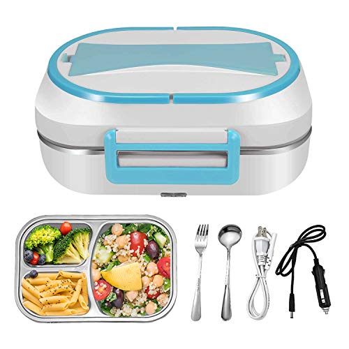 Electric Heated Lunch Box - 110V & 12V Portable Food Warmer for Home
