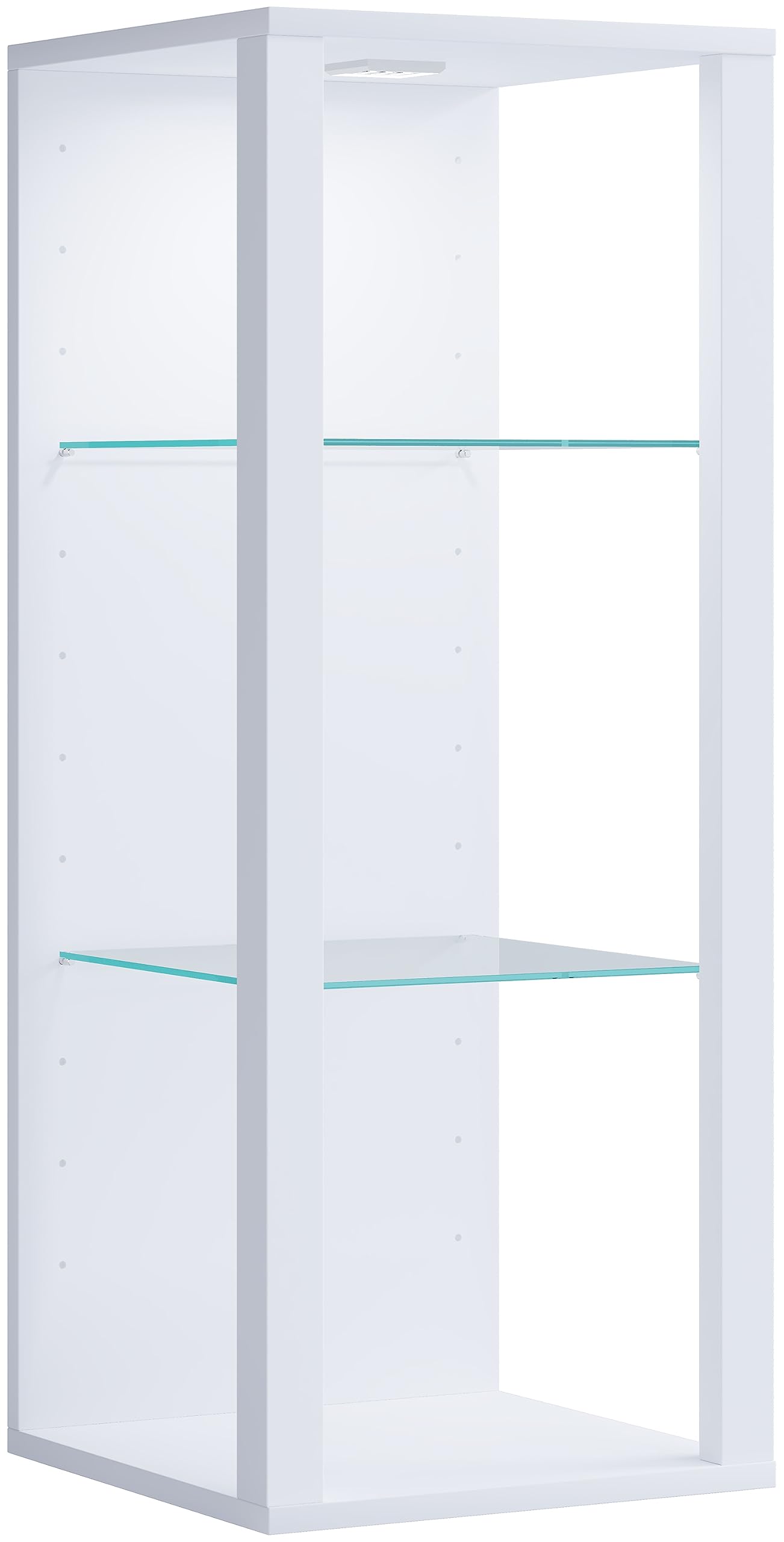 VCM Wandvitrine 35x35x90 cm 3 Fächer Holzwerkstoff Glas Glasvitrine