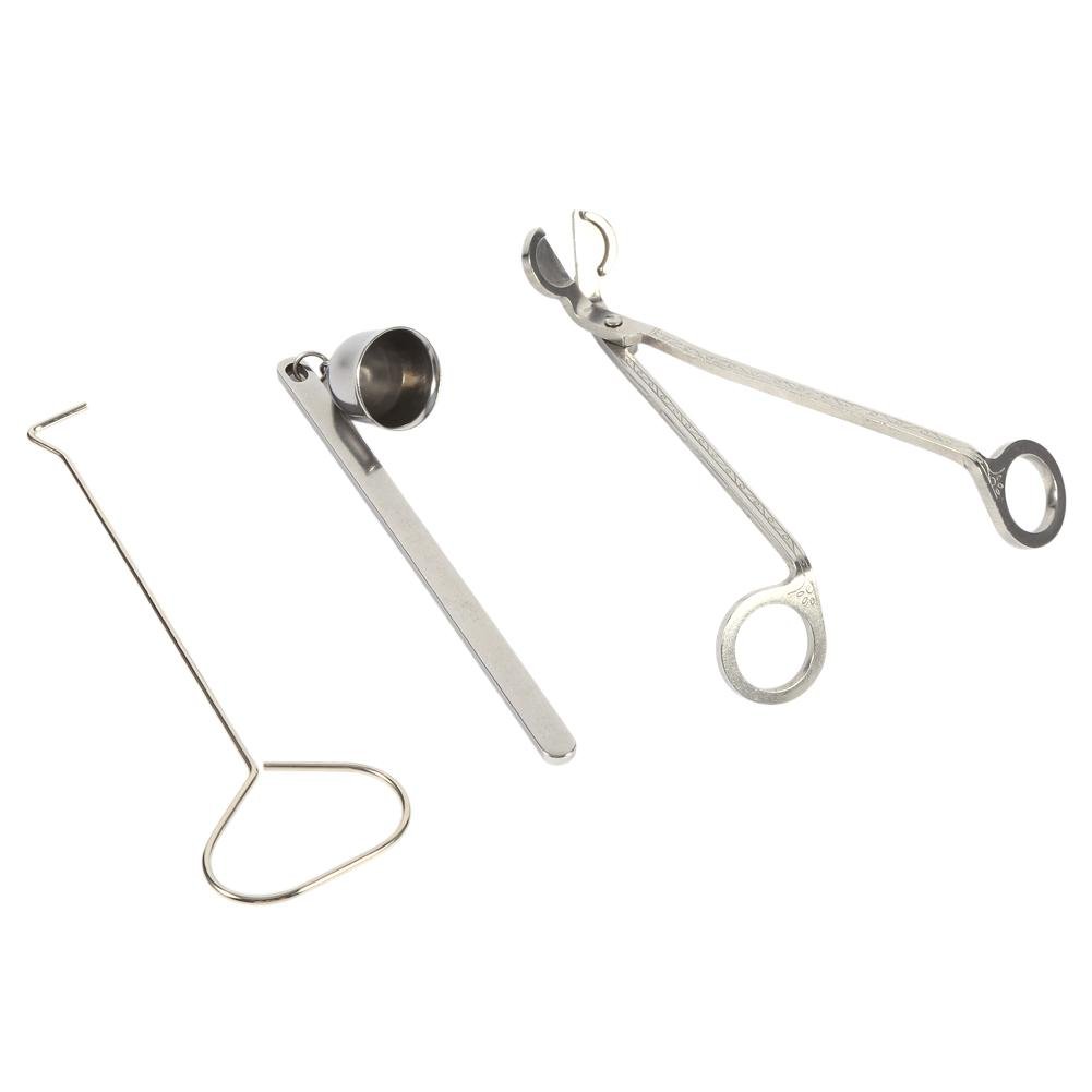 3 in 1 Candle Accessory Set, Candle Stainless Steel Wick Trimmer, Candle Wick Dipper, Candle Snuffer