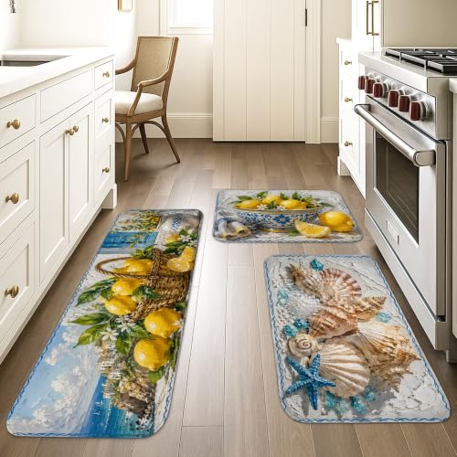 Tapis de cuisine bleu vintage haut de gamme confortable - 6