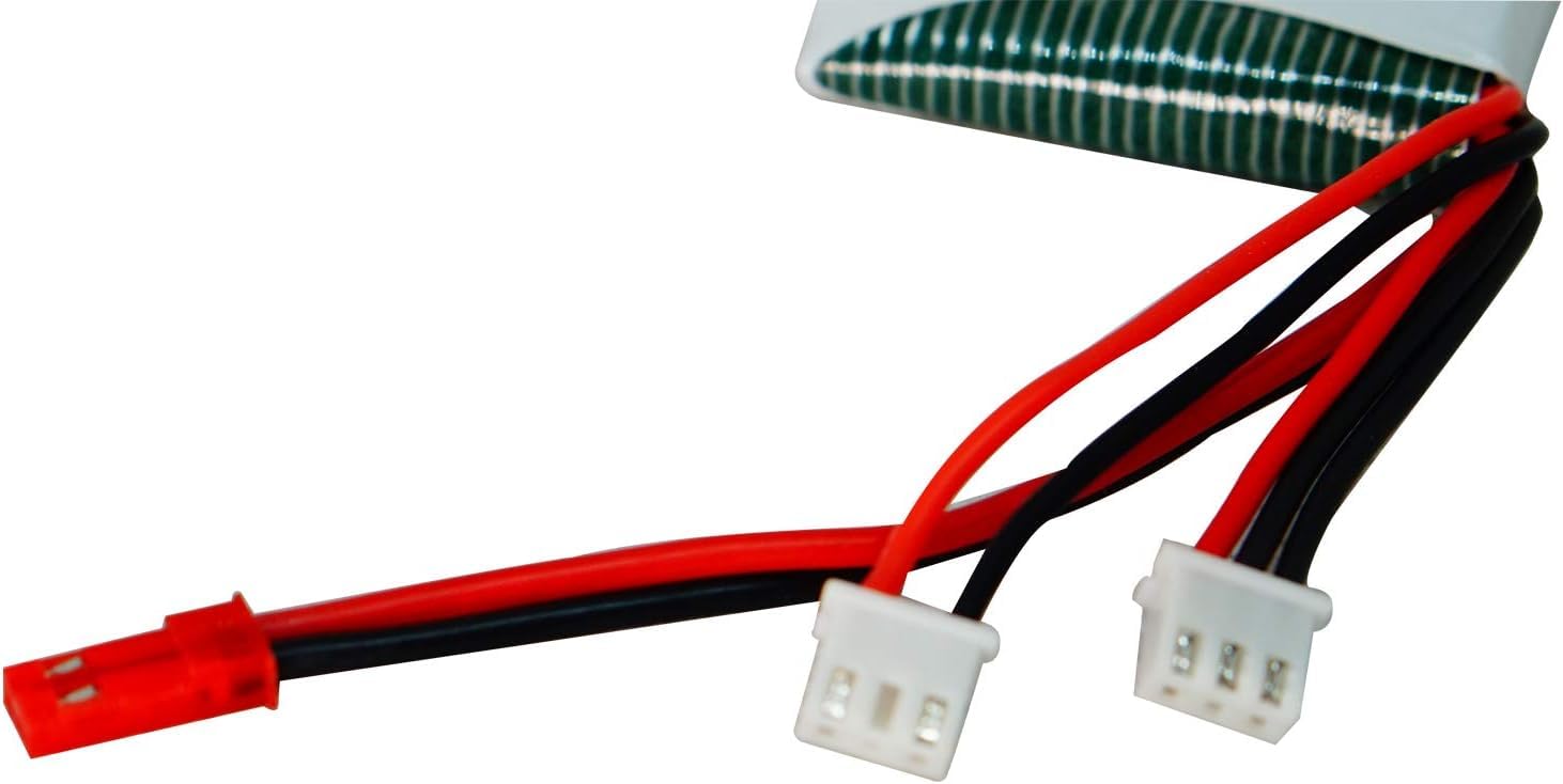 Lot De 2 Batteries Rechargeables LiPo 7.4V 1500mAh JST Pour Flysky FS-GT5 FS-G7P - Chargeur USB Inclus
