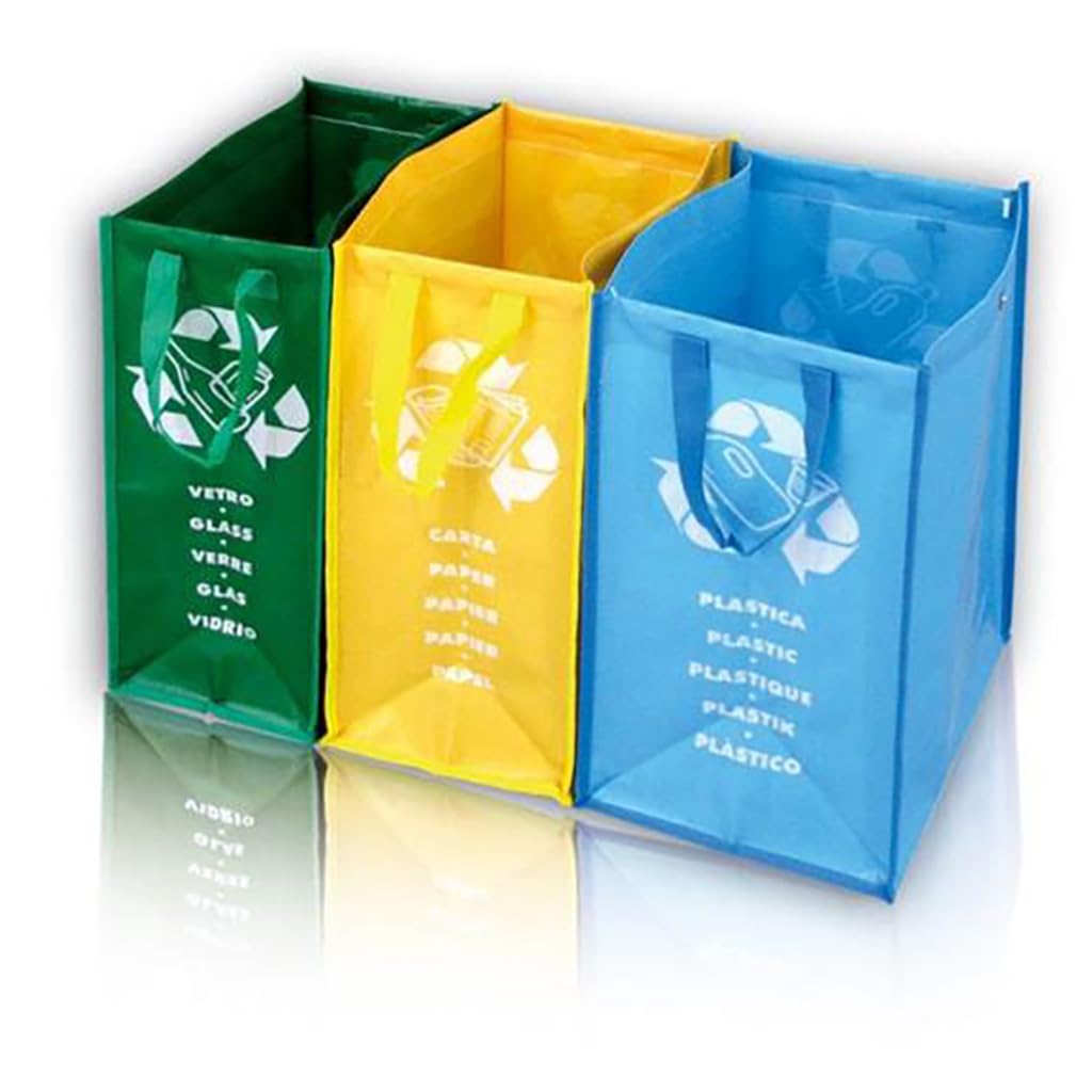 Kreher Verschließbarer Mülltrenner mit spritzwassergeschützter Deckel- & Bodenplatte - stabil und verschließbar für einfaches recyceln drinnen und draußen