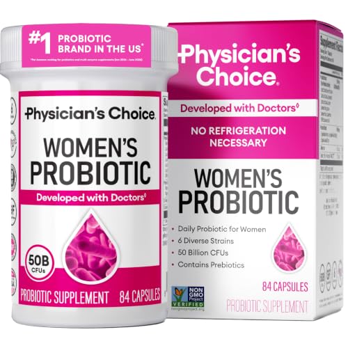 Image of Physician's Choice Probiotics for Women - PH Balance, Digestive, UT, & Feminine Health - 50 Billion CFU - 6 Unique Strains for Women - Organic Prebiotics, Cranberry Extract+ - Womens Probiotic - 84 CT