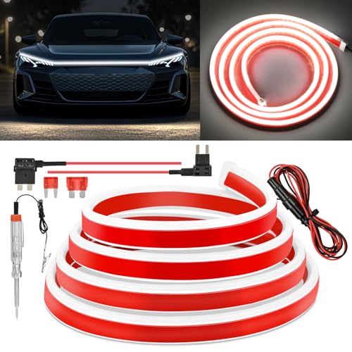 Nilight 79Inch Flexible White DRL Hood Light