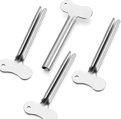 AKOAK 4 exprimidores de pasta de dientes de acero inoxidable, extrusora manual de limpiadores faciales, utilizados en el baño, colorantes para el disponible en Yaxa Guatemala
