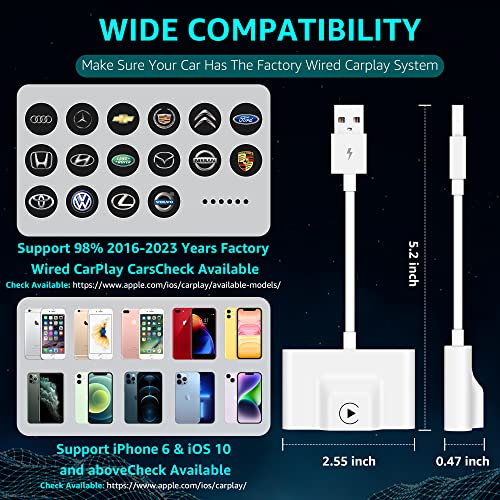Wireless CarPlay Adapter for iPhone Apple Wireless CarPlay Dongle Converts Wired to Wireless Plug & Play Bluetooth & 5GHz WiFi Automatic Connection - Image 4