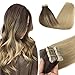 GOO GOO Tape in Hair Extensions Human Hair, 4/18 Balayage Chocolate Brown Highlighted Dirty Blonde, 24inch 50g 20pcs, Thick Ends Straight Seamless, Invisible Tape in Hair Extensions Human Hair -  GOO GOO Hair Co.,Ltd, GOTP#4/18-24in
