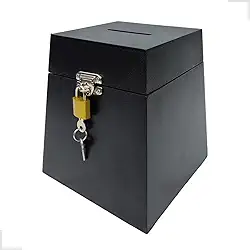 Urna Cofre Piramide Caixa Sugestões Sorteio E Cadeado Luxo