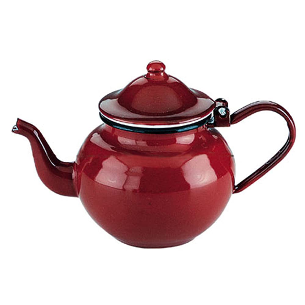 Ibili Red 910350 - Tetera De Acero Esmaltado Vitrificado Roja 0,5 L