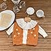 Toddler Baby Girl Knit Cardigan Sweater Vest V Neck Button Down Sleeveless Coat Floral Embroidered Outwear Fall Winter Outfit Brown