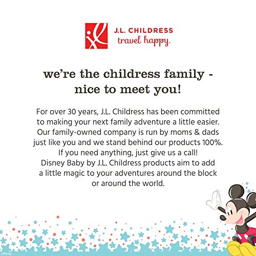 Image of Disney Baby by J.L. Childress Full Body Portable Changing Pad for Babies - Diaper Changing Mat for Travel, Baby Accessory Essentials, Wipeable & Water-Resistant, Foldable - Mickey Minnie Ivory