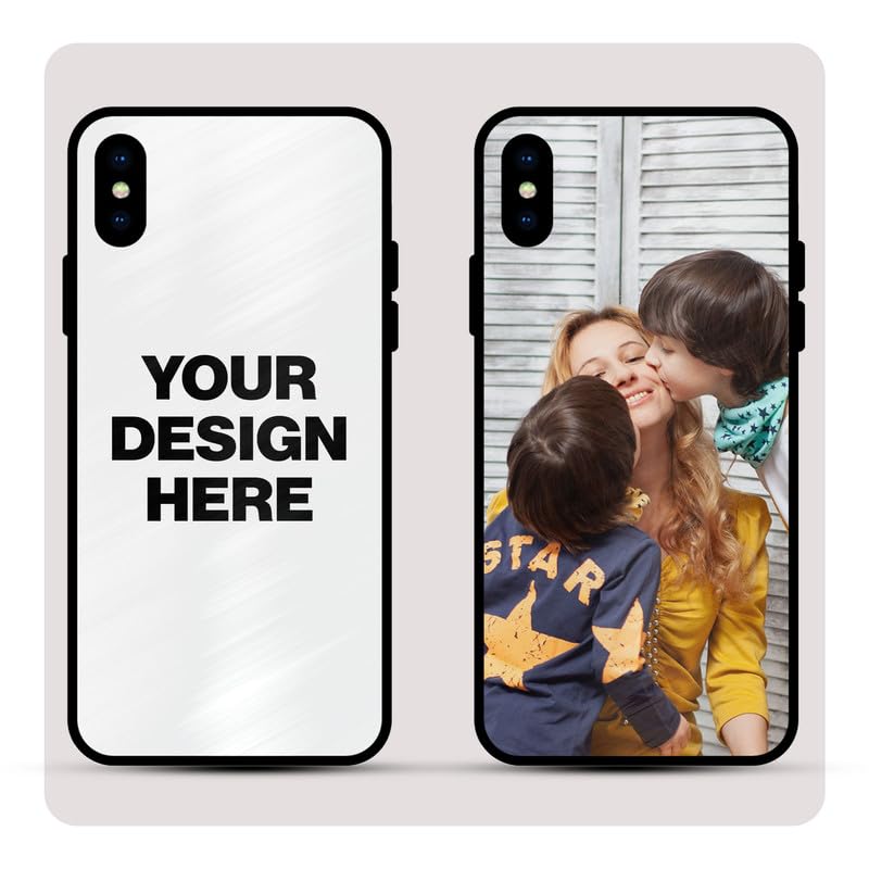 Image of Personalized Back Cover for iPhone X | Custom Case with Name, Photo or Logo | PrintShield Hybrid with Soft TPU Grip & Scratch Protection